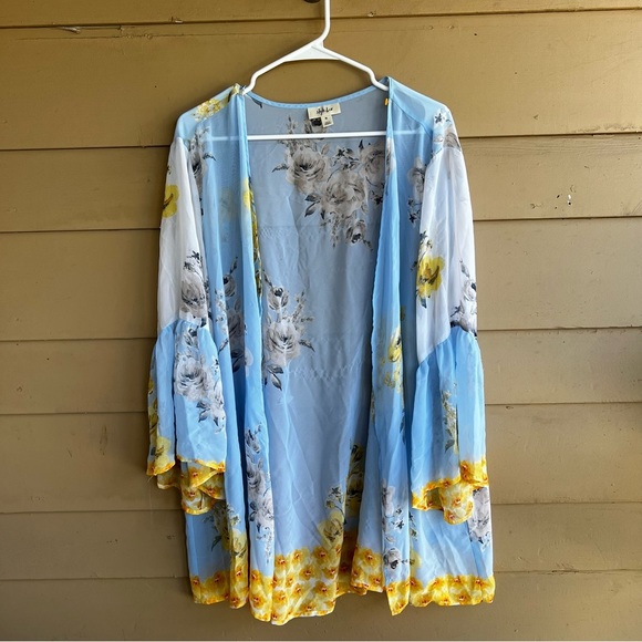 Style & Co Floral Sheer Kimono - Size XL - Vacation Resortwear Summer - Picture 2 of 9
